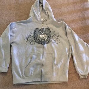 Nike hoodie zipper down front XL